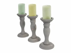 MCW Candelero H361 (juego de 3), Gris