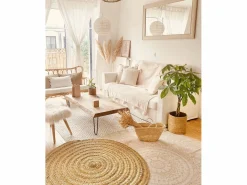 DECOWOOD Capazo de esparto natural de 40x30x30cm - MENORCA - Beige Online