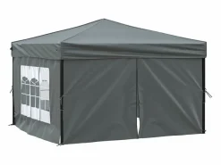 Carpa de fiesta plegable con paredes laterales antracita 3x3 m ES713260^ Hot