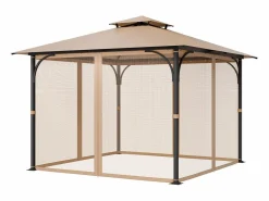 Cenador Y Quiosco|Carpa de Jardín SucceBuy Pantalla para Cenador de 305 x 305 x 213.5 cm (Malla Incluida)