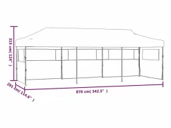 Carpa de recepción plegable emergente de color de 3 x 9 m con 5 paredes^ Best