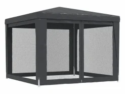 Carpa para fiestas 4 paredes de malla HDPE 3x3 m ES674557 Gris antracita Online