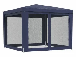 Carpa para fiestas con 4 paredes de malla HDPE 3x3 m ES687578^ Best