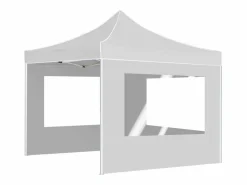 Carpa plegable profesional con paredes aluminio 2x2 m ES330856 Blanco Outlet