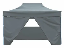 Carpa plegable profesional 4 paredes acero 3x4 m ES141333 Gris antracita New