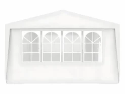Carpa profesional para fiestas con paredes 90 g/m² 4x9 m ES303657 Blanco New