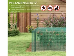Carpa protectora para plantas con puerta con cremallera y malla antiinsectos para exteriores, color (125 x 373 x 62,5 cm) Verde Clearance