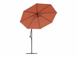 Carrickboy Sombrilla jardín voladiza con luces LED palo de acero terracota^Garden Furniture Clearance