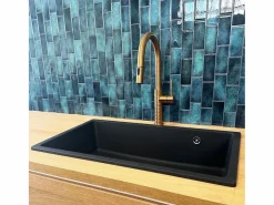 Essebagno Carrit fregadero 1 cuba grande solo 78x43.5 granito Negro Online