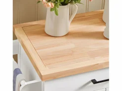 Sobuy Mueble Camarera|Carrito Auxiliar de Cocina con 2 Puertas 1 Cajón 1 Toallero y 4 Ruedas Carro de Servir Multiusos Armario de Cocina 74.5x 45,5 x 91 cm FKW119-WN ES