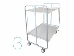 Don Hierro Carrito auxiliar plegable con ruedas - Estructura metálica gris, 2 estantes laminados color Haya – 72*66*43 cm - BAUHAUS Color natural claro Best