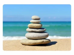 Carrito auxiliar plegable con ruedas - Estructura metálica blanca, 2 estantes laminados Decorado Playa – 72*66*43 cm - BAUHAUS^Don Hierro Best