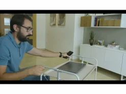 Don Hierro Carrito auxiliar plegable con ruedas - Estructura metálica blanca, 2 estantes laminados Decorado Peces verdes y azules – 72*66*43 cm - BAUHAUS Verde / Azul New