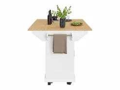 Carrito de cocina con 2 puertas, 3 cajones y toallero, especiero, bandeja extensible^Hauss Spole Best