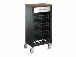 Don Hierro Mueble Camarera|Carrito de cocina, carrito verdulero - color Negro, Inox, Cerezo - 93*48*34 cm - KARA