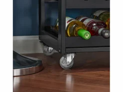 Sobuy Mueble Camarera|Carrito de Cocina Carrito de Servir con 3 Puertas y 1 cajón L67cmxH87cmxD38cm FKW45-SCH ES