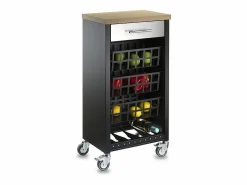 Carrito de cocina, carrito verdulero - color Negro, Inox, Olmo - 93*48*34 cm - KARA^Don Hierro Sale