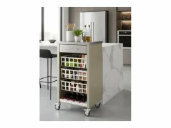 Carrito de cocina, carrito verdulero – Color Arena, Inox - 93*48*34cm - MOHER^Don Hierro Outlet