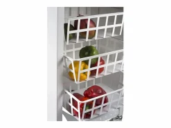 Don Hierro Mueble Camarera|Carrito de cocina, carrito verdulero - color Blanco, Inox, Cerezo - 93*48*34 cm - KARA