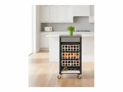 Don Hierro Carrito de cocina, carrito verdulero – , Inox - 93*48*34cm - MOHER Negro Discount