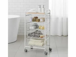 Carrito de Cocina FIESTA con 4 Cestas Extraíbles – Mueble Auxiliar Versátil, y Haya^Don Hierro Discount