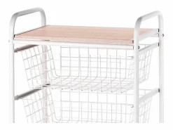 Carrito de Cocina FIESTA con 4 Cestas Extraíbles – Mueble Auxiliar Versátil, y Haya^Don Hierro Discount