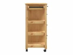 vidaxl Carrito de cocina MONZA madera maciza de pino 84x40x88,5 cm Color natural claro Best