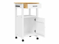 vidaxl Mueble Camarera|Carrito de cocina MONZA madera maciza de pino 48x40x88,5 cm