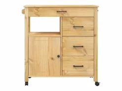 Carrito de cocina MONZA madera maciza de pino 84x40x88,5 cm^vidaxl Sale
