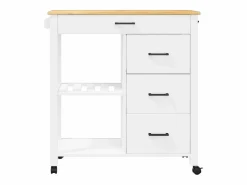 vidaxl Mueble Camarera|Carrito de cocina MONZA madera maciza de pino 84x40x88,5 cm