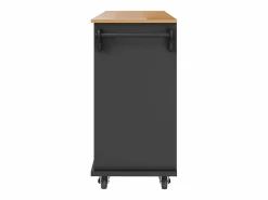 Carrito de cocina móvil de madera con 1 puerta y 5 cajones, aparador con almacenaje 134x46x92 cm -^ Outlet