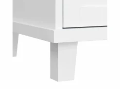 Mueble Camarera|Carrito de cocina móvil de madera con 1 puerta y 5 cajones, aparador con almacenaje 134x46x92 cm -