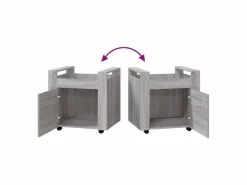 vidaxl Carrito de escritorio contrachapada Sonoma 60x45x60 cm Gris Sale