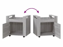 vidaxl Carrito de escritorio contrachapada Sonoma 60x45x60 cm Gris Sale