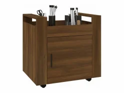 vidaxl Carrito de escritorio contrachapada marrón roble 60x45x60 cm Color natural claro Hot