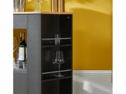 Carrito de Servicio Camarera Multiusos Mueble con Estante Lateral Puertas Cajones Porta Paños de Cocina 82 x 46 x 88 cm FKW113-SCH ES^Sobuy Outlet