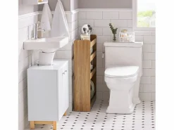 Sobuy Carrito Multiuso con 4 Ruedas y 4 Bandejas Carrito Estrecho para Cocina y Baño Marrón 60 x 18,5 x 81 cm NSR01-PF ES Marru00f3n New