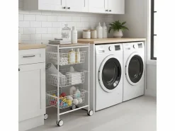 Don Hierro Mueble Camarera|Carrito verdulero con 3 cestas extraíbles grandes- -Haya - 81*43,7*32,5 cm - AXO