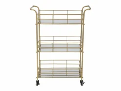 Carrito VKH4, Oro, 60x30,5x80 cm, Kendra Home Dorado Sale