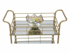 Carrito VKH4, Oro, 60x30,5x80 cm, Kendra Home Dorado Sale