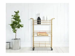 Carrito VKH4, Oro, 60x30,5x80 cm, Kendra Home Dorado Sale