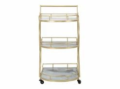 Mueble Camarera|Carrito VKH2, Oro, 71x45,5x84,5 cm, Kendra Home