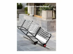 Carro de Apoyo Porta Sillas Plegables SucceBuy, para 10 Sillas, Carga 45kg para Empujar^ Best