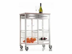 Don Hierro Carro de cocina, Carro Verdulero - color , Inox, Olmo - 91,5*71*43 cm - ONDA DOBLE Blanco Sale