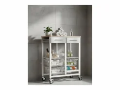 Don Hierro Carro de cocina, Carro Verdulero - color , Inox, Olmo - 91,5*71*43 cm - ONDA DOBLE Blanco Sale