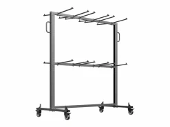 Carro de Servicio SucceBuy, Soporte de Silla Plegable para 84 Sillas/12 Mesas + 42 Sillas, Carga Máxima 363 kg, con Ruedas y Soportes en Caucho^ New