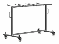 Silla Conferencia|Carro de Servicio SucceBuy, Soporte de Silla Plegable, Capacidad de 181 kg, para 42 Sillas y 12 Mesas con Ruedas,