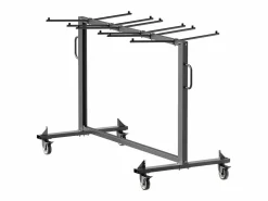 Silla Conferencia|Carro de Servicio SucceBuy, Soporte de Silla Plegable, Capacidad de 181 kg, para 42 Sillas y 12 Mesas con Ruedas,