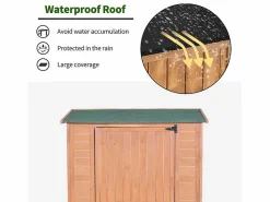 Caseta De Jardín|Casa armario para exteriores de madera para herramientas de jardín Smew