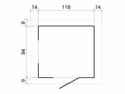 Timbela Cabaña Infantil|Casa de madera para niños sin suelo - L112xL146xA145 cm/ 1.1m² - M505-1